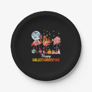 Prato De Papel Flamingo Flamingo, Dia de Ação de Graças, Natal