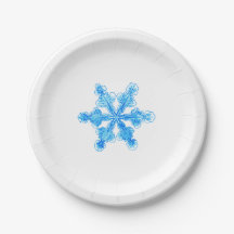 Floco de neve azul-inverno