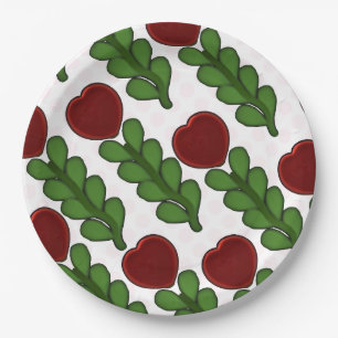 Prato De Papel Flor Botânica de Coração Radiante