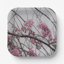 Prato De Papel Flor de Cerejeira