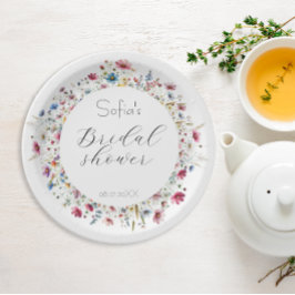 Prato De Papel Flor de Festa de Jardim Francesa