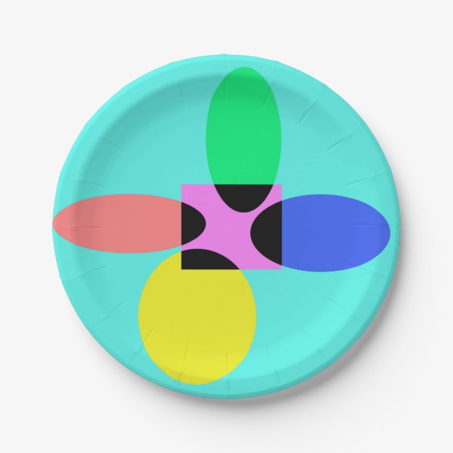 Prato De Papel Flor futurística (Frente)