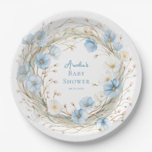 Prato de Papel Flor Silvestre Azul Silly Goose
