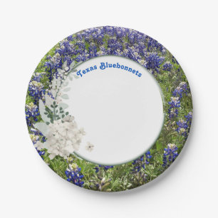 Prato de Papel Flor Silvestre Elegante Texas Blueb