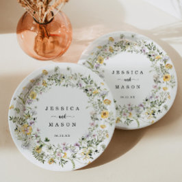 Prato de Papel Flor Silvestre Rústico