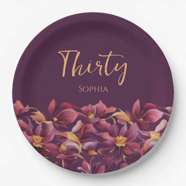 Prato De Papel Floral- (Frente)