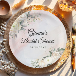 Prato De Papel Floral Brunch E Chá de panela De Borracha