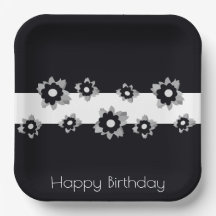 Floral Com Preto E Branco