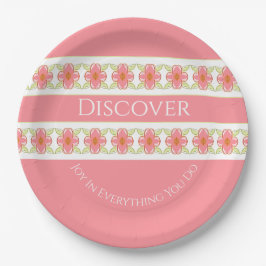 Prato De Papel Floral Cor-de-rosa