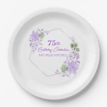 Floral de Lavanda de aniversário 75º e personaliza