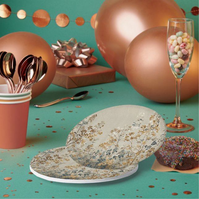 Prato De Papel floral de prado âmbar (Múltiplo)