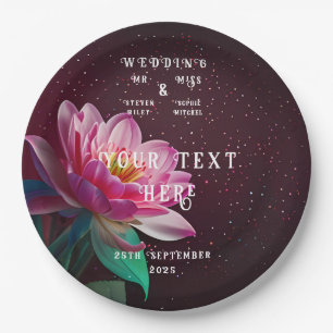 Prato De Papel Floral Lotus Wedding Suite Starry Night Romance