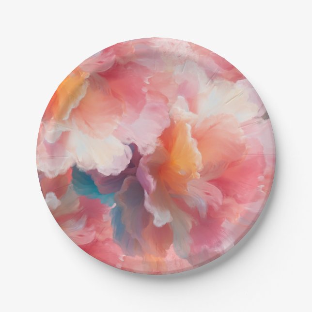 Prato De Papel Floral Paper Plate (Frente)