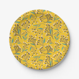 Prato De Papel Floral Pattern in  delicate branches and buds