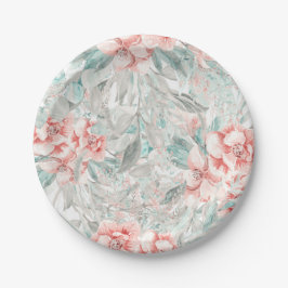 Prato De Papel Floral Verdejante Elegante de Primavera Verão Maci