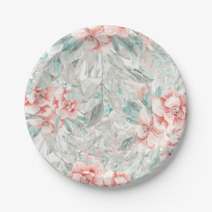 Prato De Papel Floral Verdejante Elegante de Primavera Verão Maci