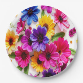 Prato De Papel flores coloridas