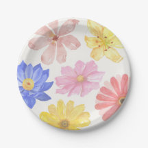 Flores de cor aquosa