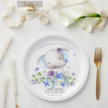 Flores de elefante chá de fraldas Neutro de gênero