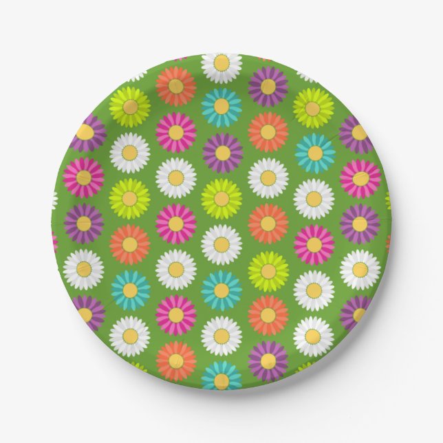 Prato De Papel Flores de páscoa (Frente)