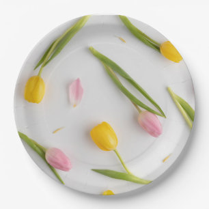 Prato De Papel Flores de Tulipa 