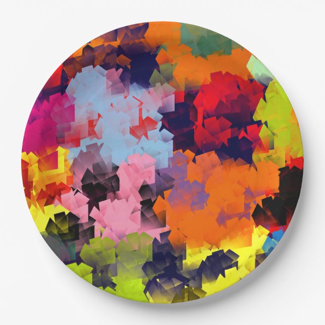 PRATO DE PAPEL FLORES DE VERÃO (Frente)