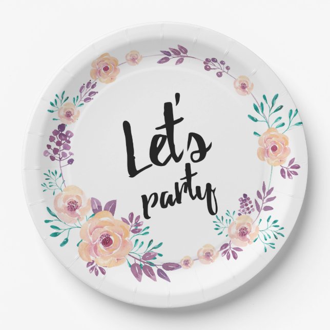 Prato De Papel Flores impermeáveis (Frente)