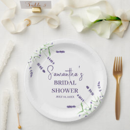 Prato De Papel Flores lavandas Chá de panela Purple Watercolor