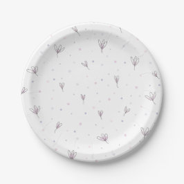 Prato De Papel Flores Lilac