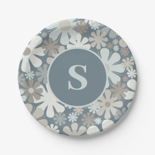 Prato De Papel Flores Retro Anos 60 70s Estética Floral Inicial