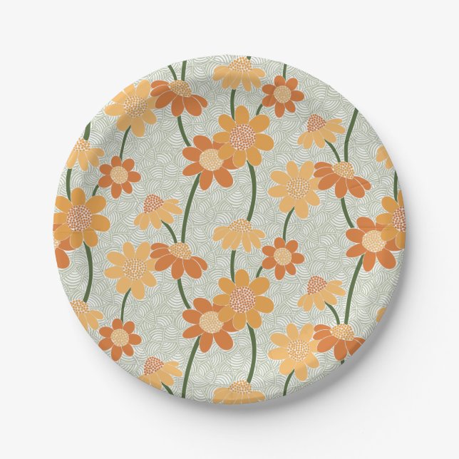 Prato De Papel Flores retrorreflectoras bonito mudas na década de (Frente)