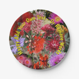 Prato De Papel Flores Selvagens Nativas Australianas Pequenas 7"