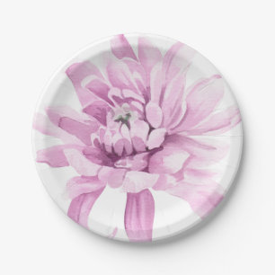 Prato De Papel Flores Silvestres Rosas Ilustradas à Mão