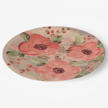 Flores Vermelhas em qualquer placa de papel do Des