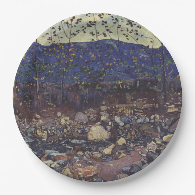 Prato De Papel Floresta Brook em Leissigen, Suiça (Paisagem) (Frente)