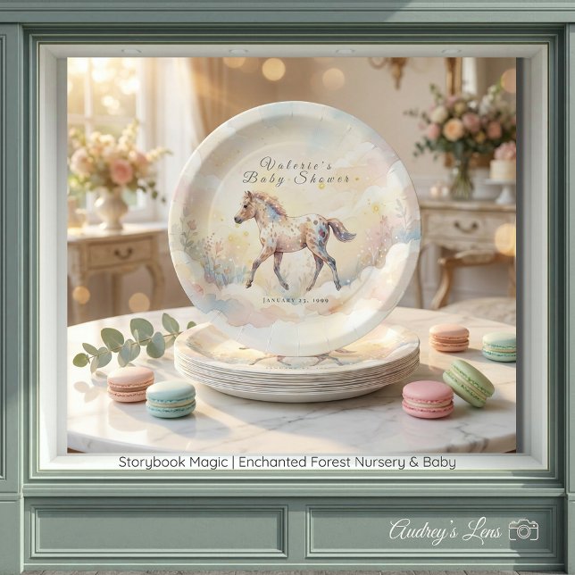 Prato De Papel Floresta Encantada Magia de Contos de Fadas (Storybook Magic Enchanted Forest Paper Plates)