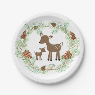 Prato De Papel Floresta Florestal de Pinecone
