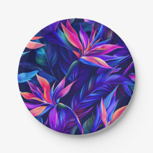 Prato De Papel Floresta Tropical de Midnight