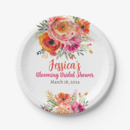 Prato De Papel Florestas cor-de-laranja-rosa e chá de panela Verã