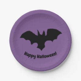 Prato De Papel Flying Bat on Purple