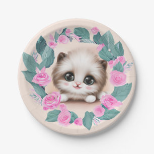 Prato De Papel Foffy Furr Ball Kitten
