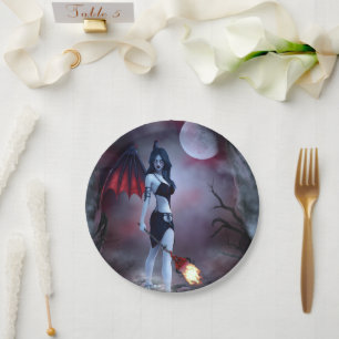 Prato De Papel Fogo da Lua Succubus