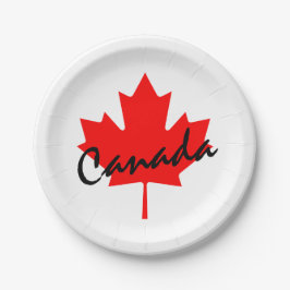 Prato De Papel Folha de Bordo Vermelho do Canadá