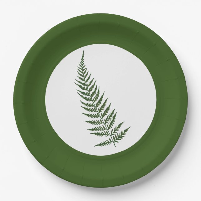 Prato De Papel Folha de Fern Botânica Pressionada - Misturar e Co (Frente)