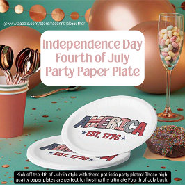 Prato De Papel Folha de Papel do Partido do Dia da Independência,