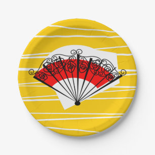 Prato De Papel Folha de papel do ventilador espanhol