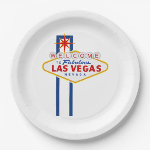 Prato De Papel Folha de sinal de boas-vindas de Vegas