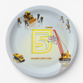 Prato De Papel Folha de Tema de Construção Moderna e Cortina