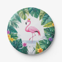 Folha Exuberante | Coroa de Flamingo Rosa Elegante