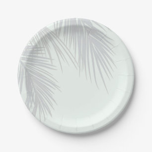 Prato De Papel Folhas de Árvore de Palmeira Tropical Elegante Bra